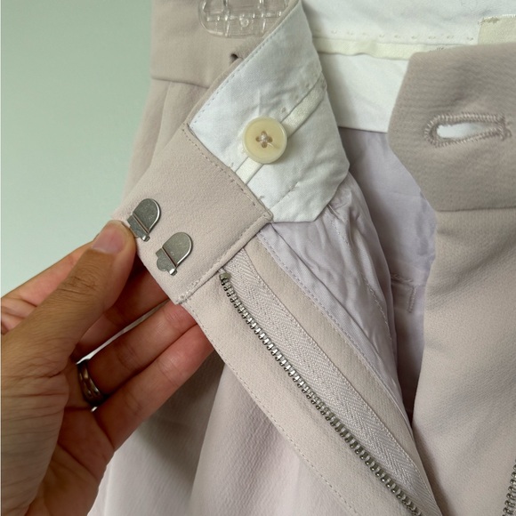 Aritzia Wilfred Pant High-Waist Wide Leg Japanese Crepe Trousers Size 4 Lilac - Picture 8 of 15